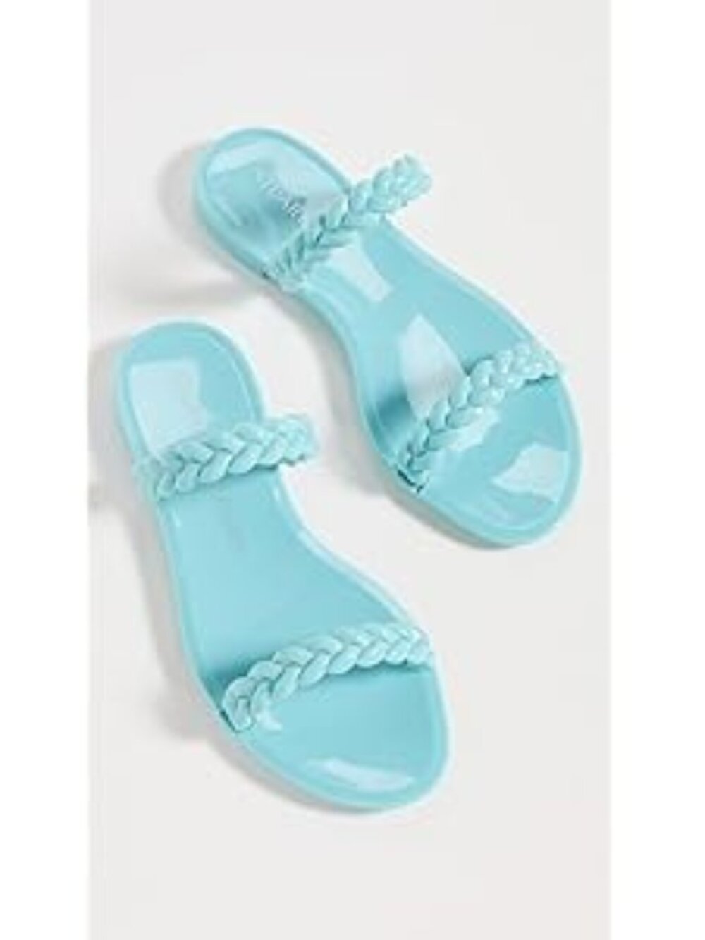 Stuart Weitzman Turquoise Blue Braida Sawyer Jelly Sandals Size 7 